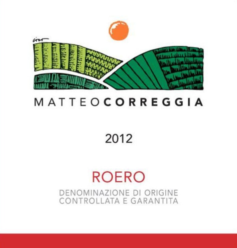 Matteo Correggia Roero Rosso 2012 Front Label
