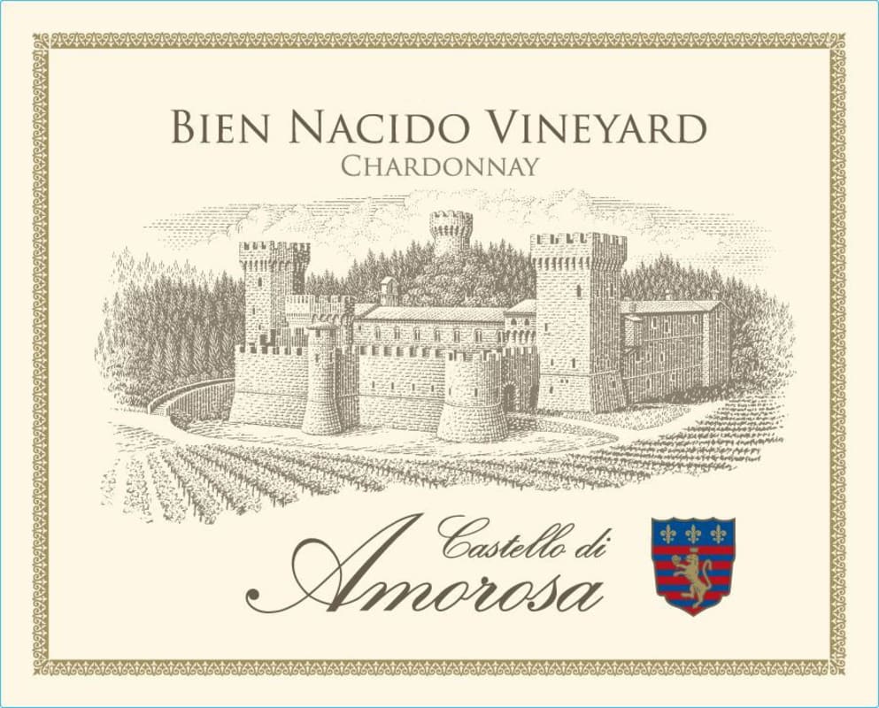 Castello di Amorosa Bien Nacido Vineyard Chardonnay 2014 Front Label
