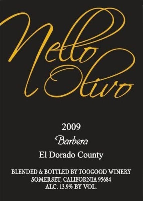 Nello Olivo Barbera 2009 Front Label