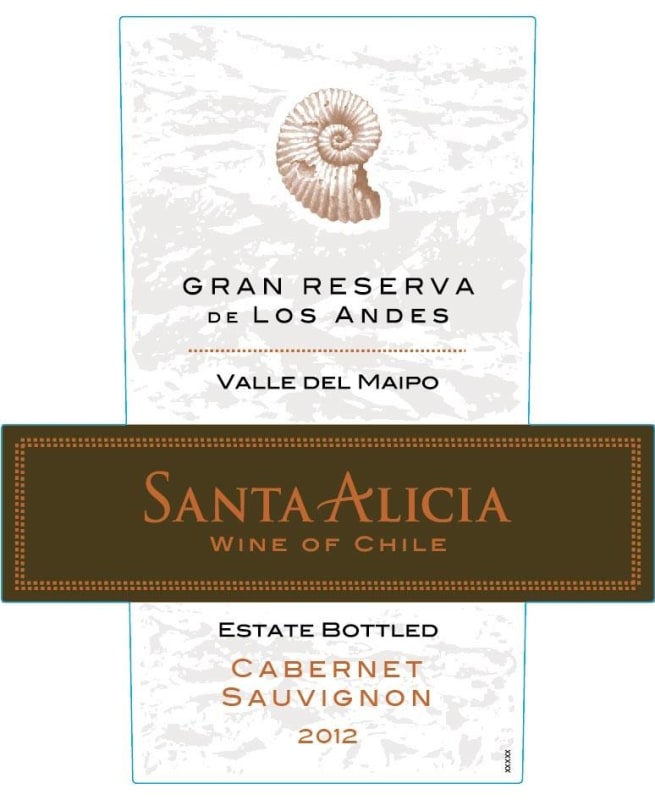 Santa Alicia Gran Reserva Cabernet Sauvignon 2012 Front Label