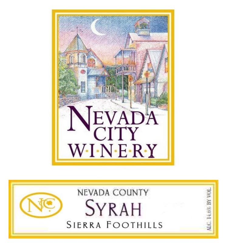 Nevada City Winery Syrah 2012 Front Label