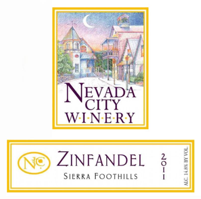 Nevada City Winery Zinfandel 2011 Front Label