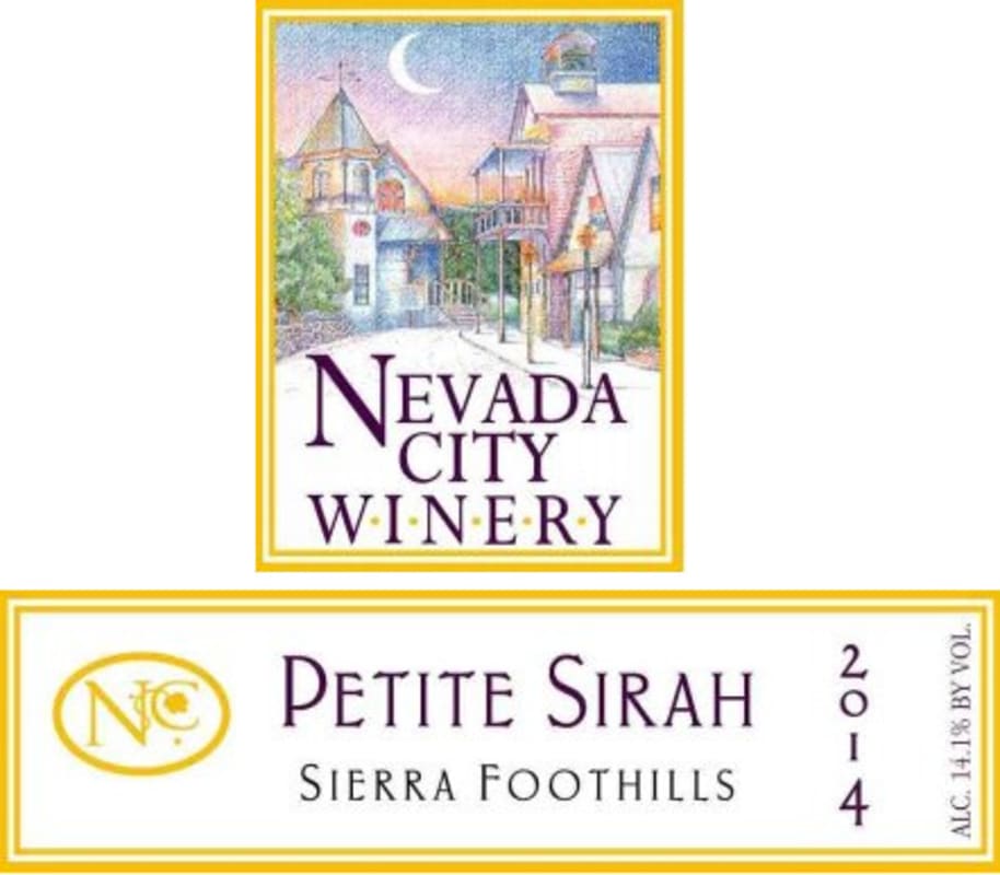 Nevada City Winery Petite Sirah 2014 Front Label