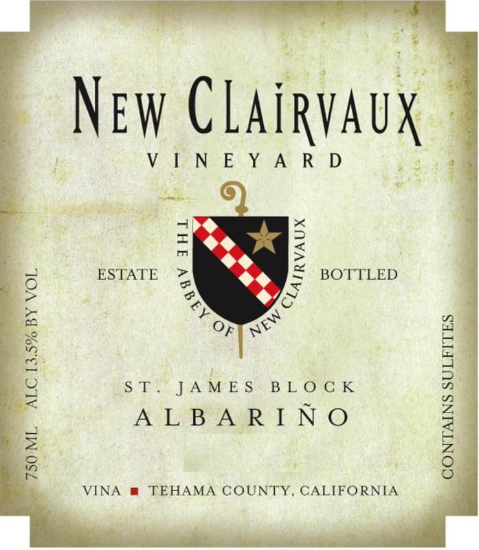 New Clairvaux Vineyard St James Block Albarino 2011 Front Label