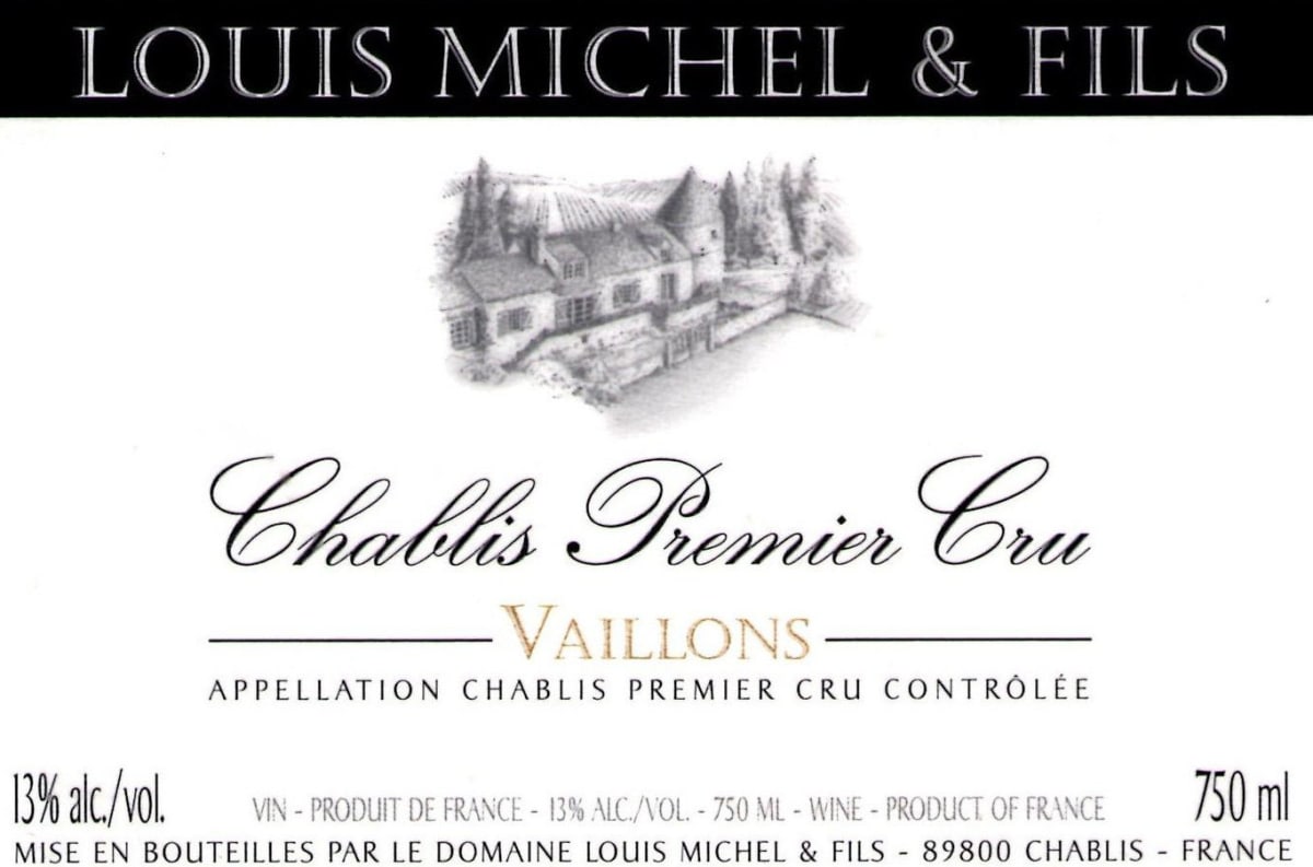 Louis Michel Chablis Vaillons Premier Cru 2012 Front Label