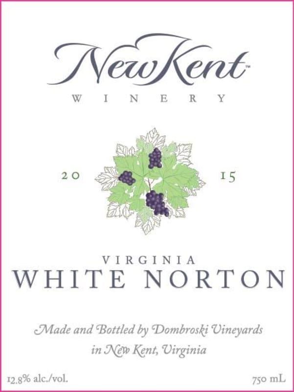 New Kent Winery White Norton 2015 Front Label
