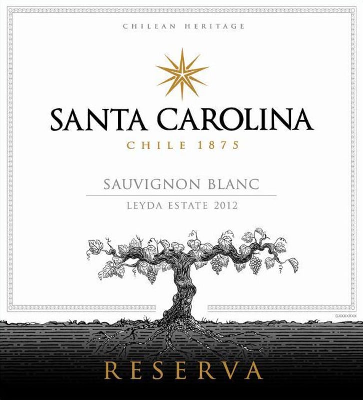 Santa Carolina Reserva Sauvignon Blanc 2012 Front Label