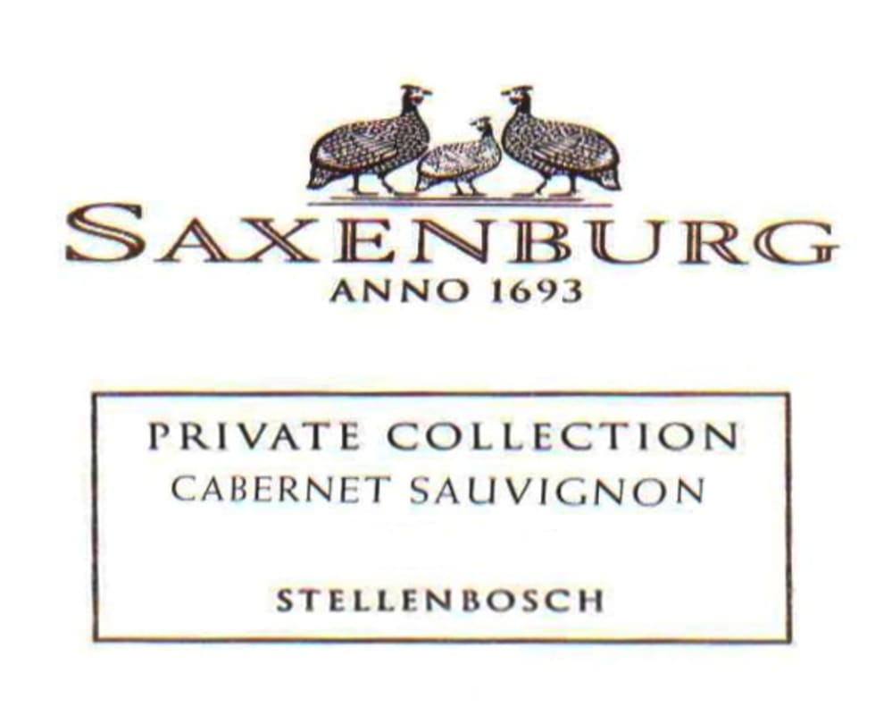 Saxenburg Private Collection Cabernet Sauvignon 2012 Front Label