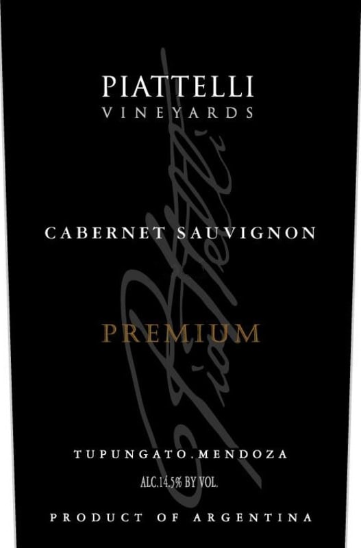 Piattelli Premium Reserve Cabernet Sauvignon 2012 Front Label