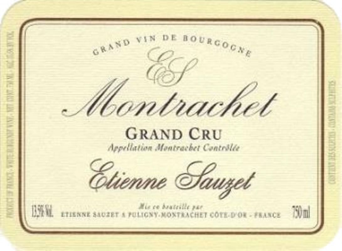 Domaine Etienne Sauzet Montrachet Grand Cru 2012 Front Label