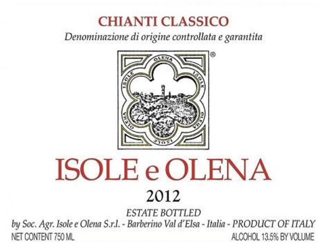 Isole e Olena Chianti Classico 2012 Front Label