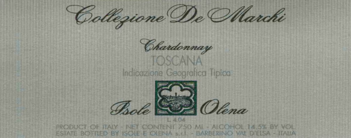 Isole e Olena Collezione de Marchi Chardonnay 2012 Front Label