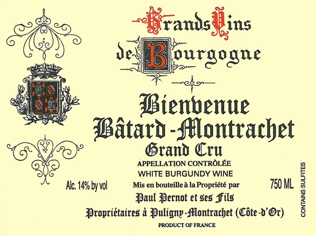 Paul Pernot Bienvenue Batard Montrachet Grand Cru 2012 Front Label