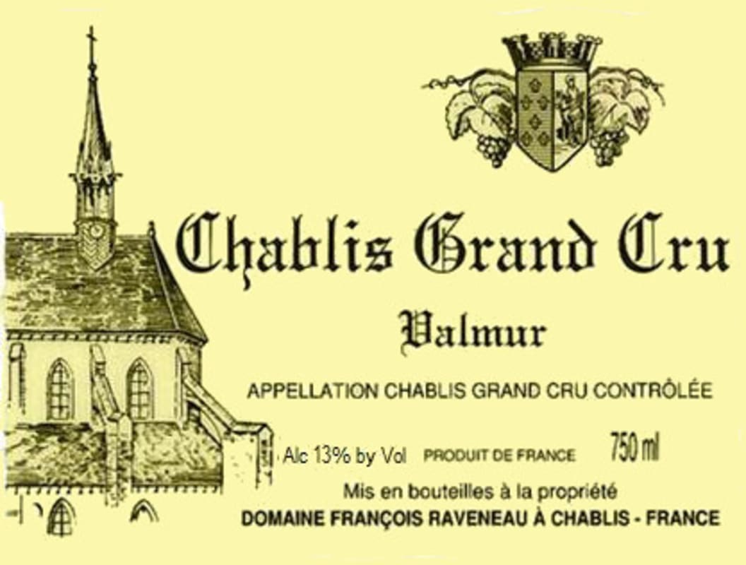 Domaine Francois Raveneau Chablis Valmur Grand Cru 2012 Front Label