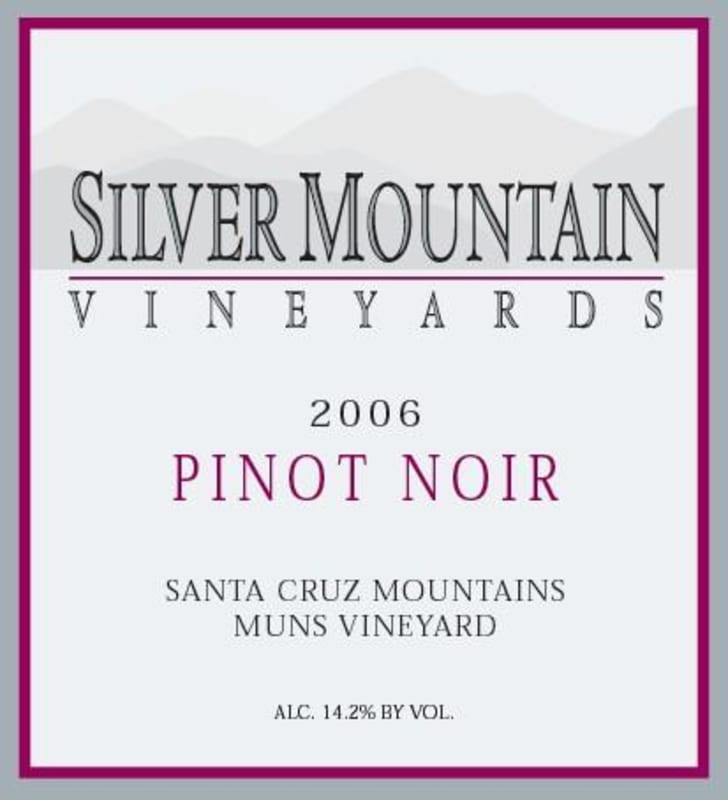 Silver Mountain Muns Vineyard Pinot Noir 2006 Front Label