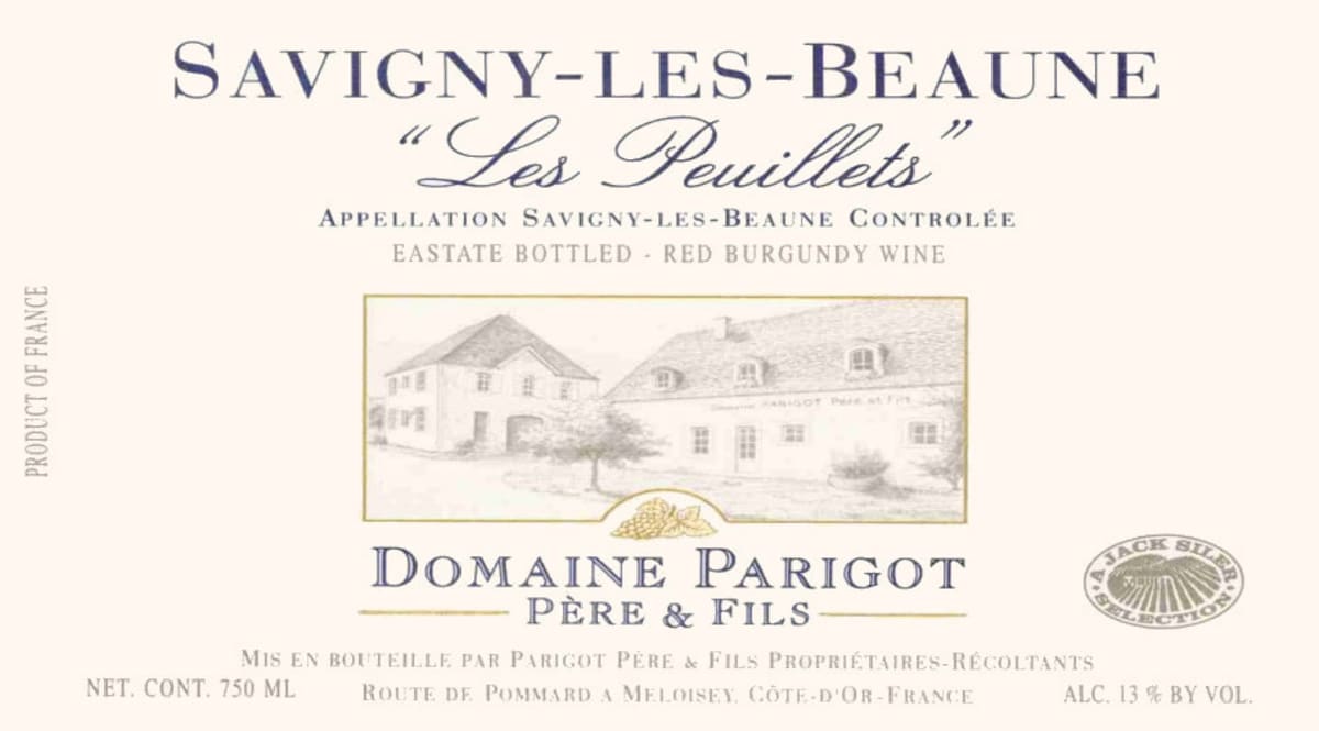 Domaine Parigot Savigny-les-Beaune Les Peuillets Premier Cru 2012 Front Label