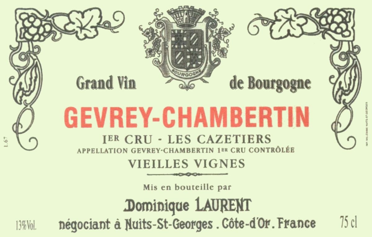 Dominique Laurent Gevrey-Chambertin Vieilles Vignes 2012 Front Label