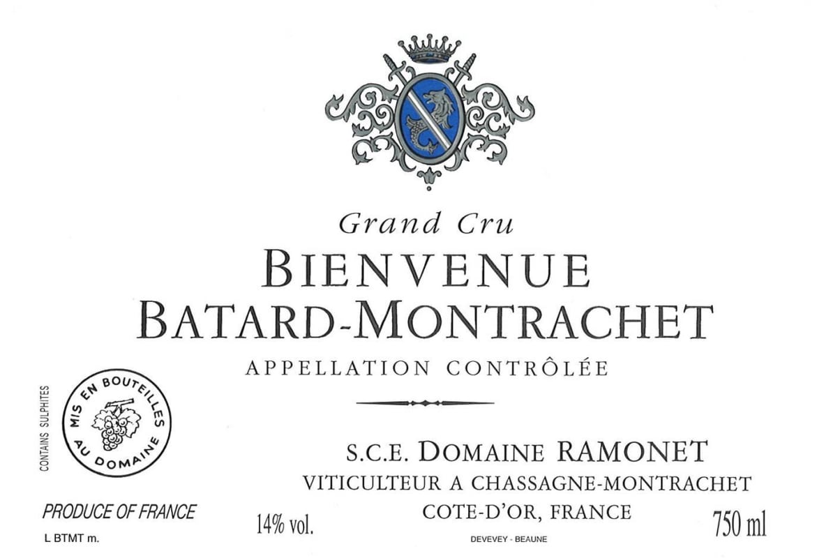 Domaine Jean-Claude Ramonet Bienvenue Batard-Montrachet Grand Cru 2012 Front Label