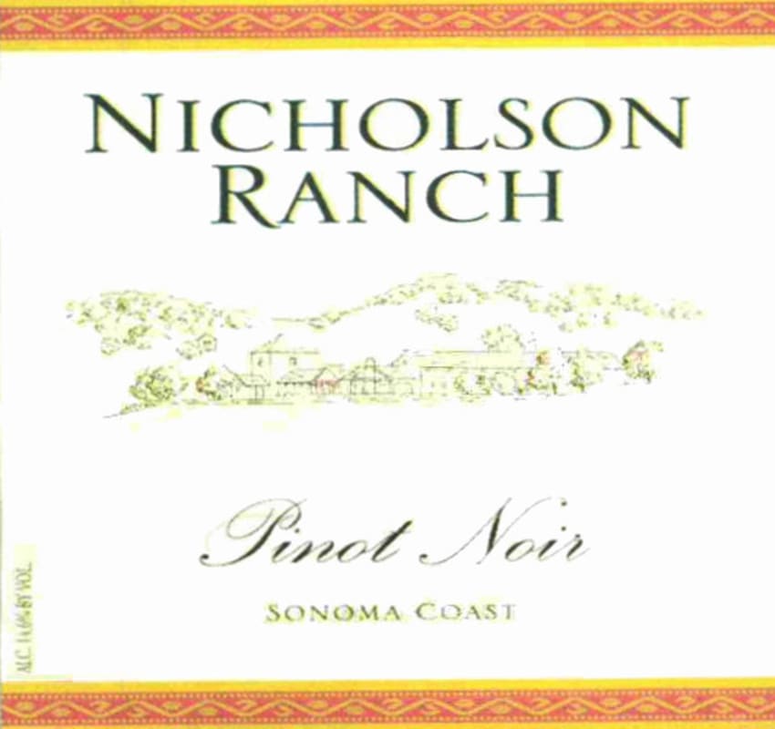 Nicholson Ranch Pinot Noir 2008 Front Label