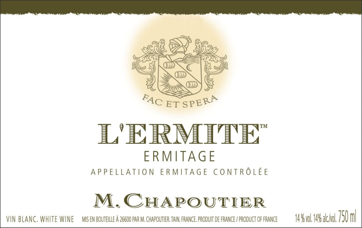 M. Chapoutier Ermitage l'Ermite Blanc 2013 Front Label