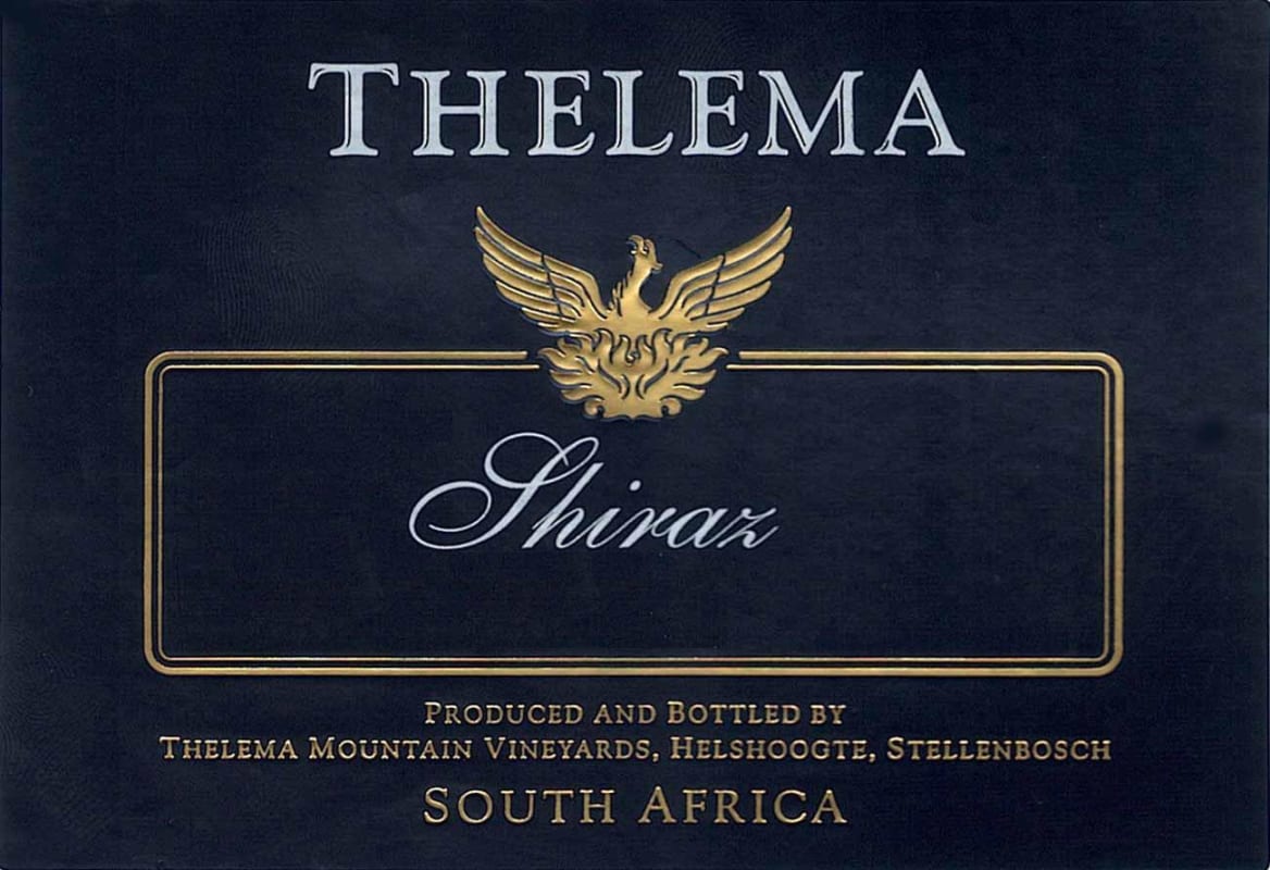 Thelema Shiraz 2013 Front Label