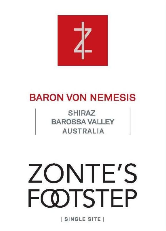 Zonte's Footstep Baron Von Nemesis Shiraz 2013 Front Label