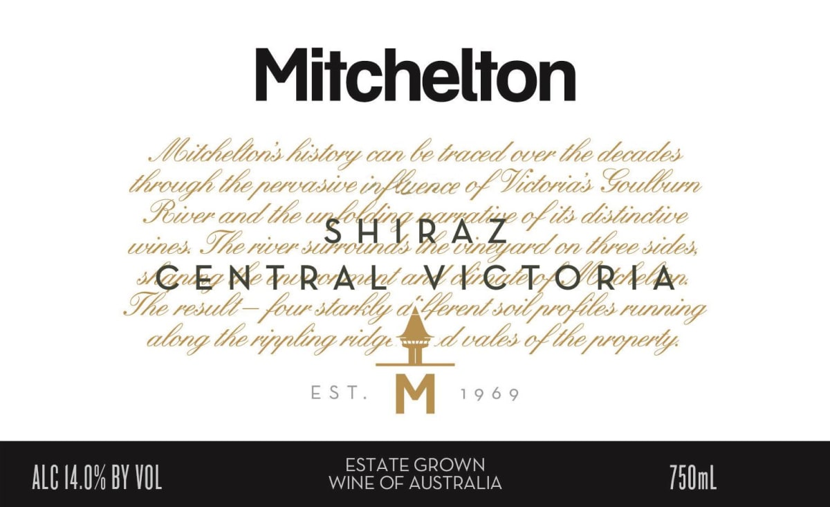 Mitchelton Mitchelton Shiraz 2013 Front Label