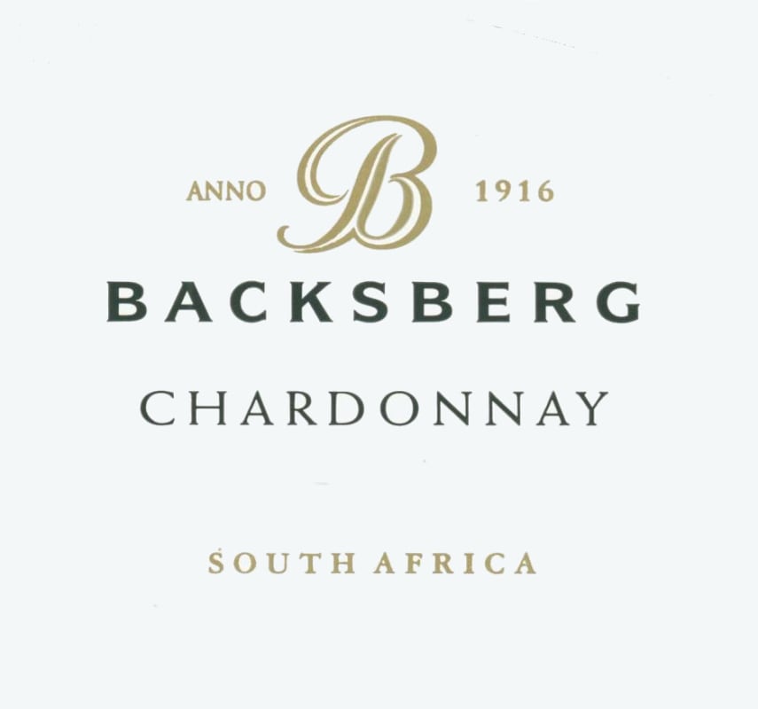 Backsberg Chardonnay 2013 Front Label