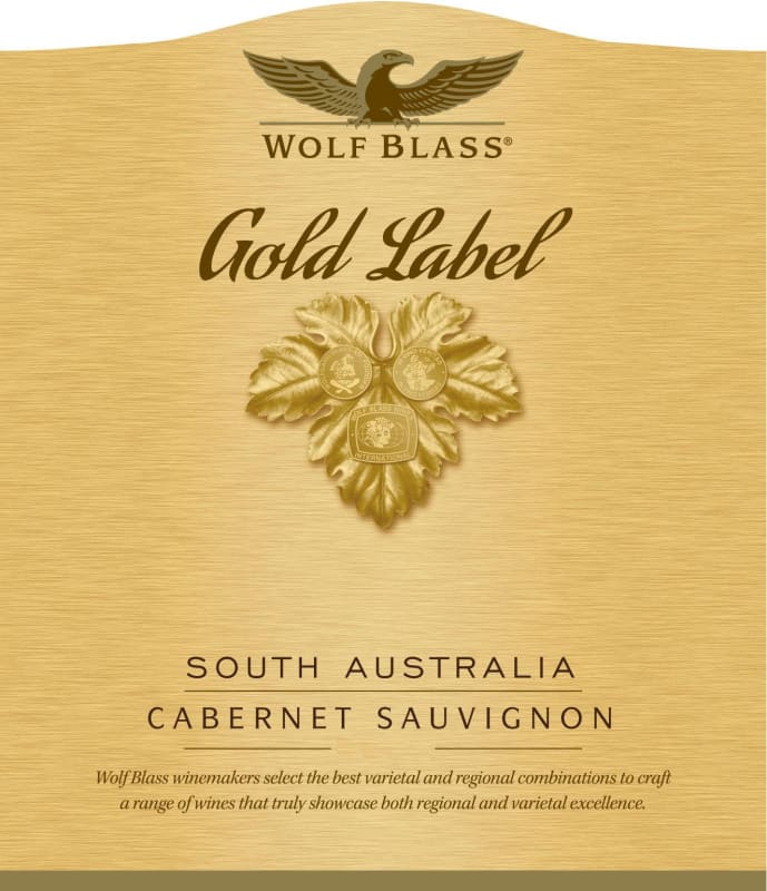 Wolf Blass Gold Label Cabernet Sauvignon 2013 Front Label
