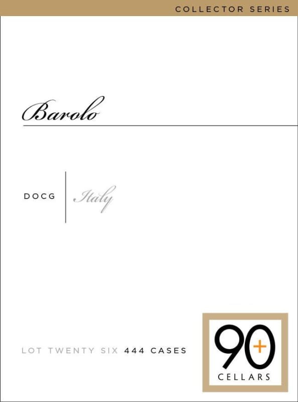 Ninety Plus Cellars Barolo Lot 26 2012 Front Label