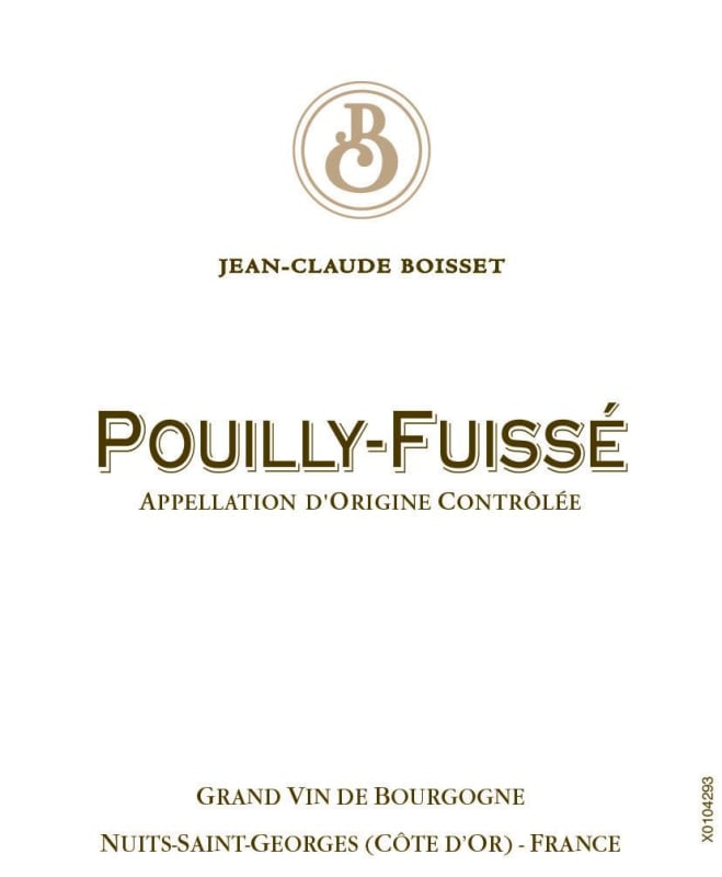 Jean-Claude Boisset Pouilly-Fuisse 2013 Front Label