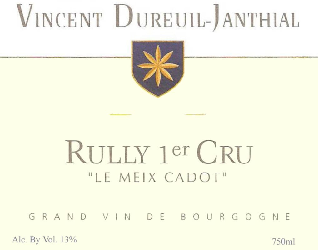 Dureuil-Janthial Rully Le Meix Cadot Blanc 2013 Front Label