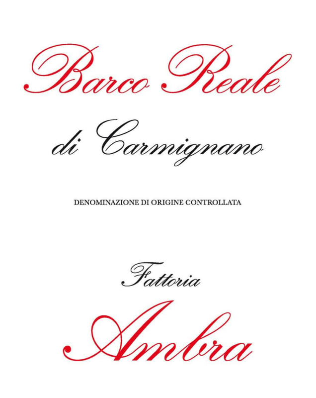Ambra Barco Reale di Carmignano 2013 Front Label