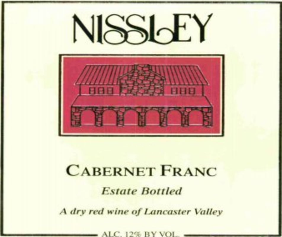 Nissley Vineyards & Winery Estate Cabernet Franc 2010 Front Label