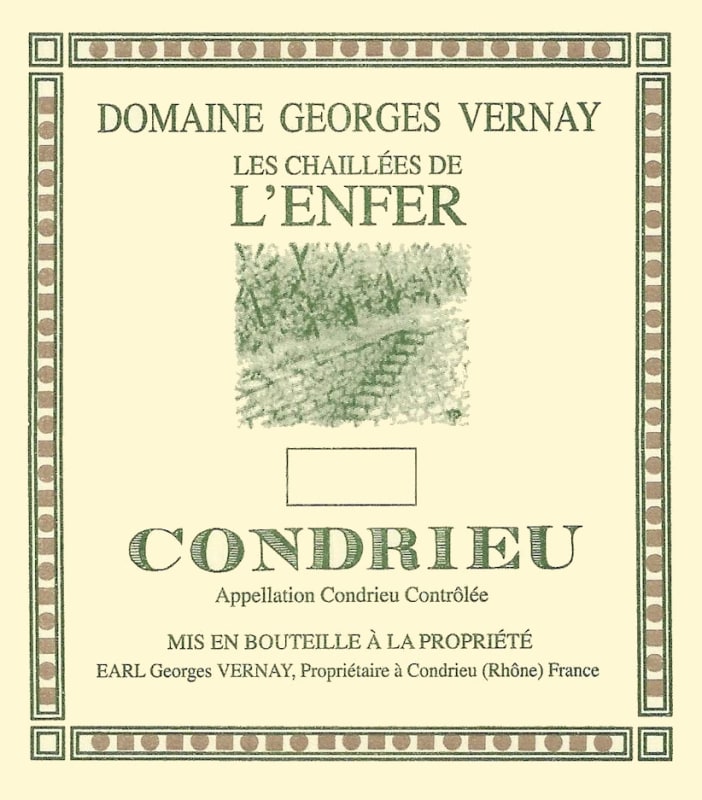 Georges Vernay Condrieu Les Chaillees de l'Enfer 2013 Front Label