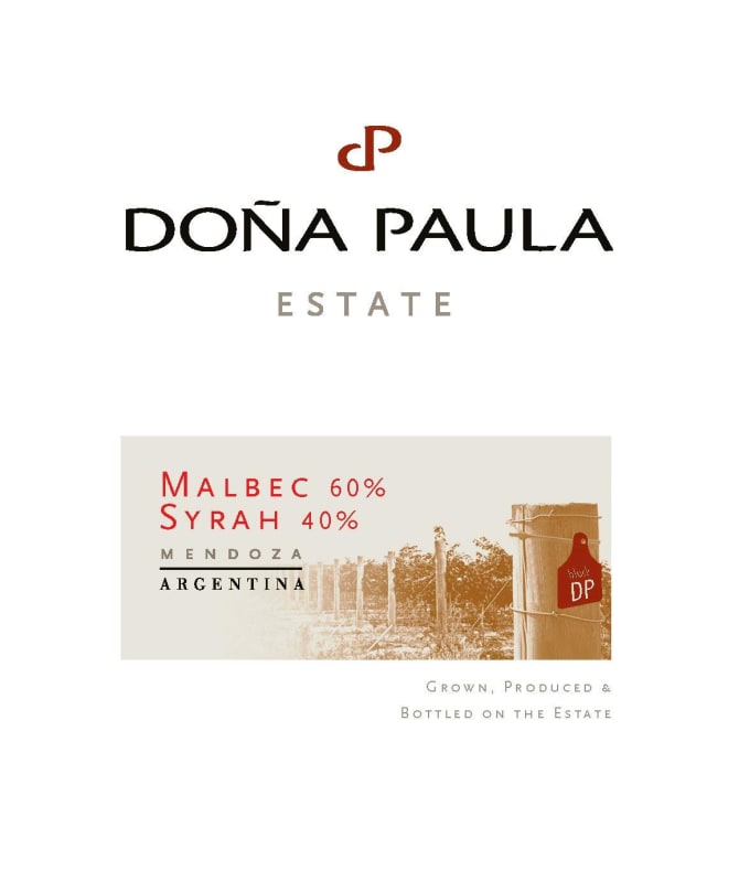 Dona Paula Estate Malbec Syrah 2013 Front Label