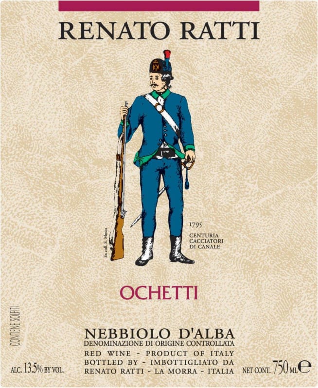 Renato Ratti Nebbiolo d'Alba Ochetti 2013 Front Label
