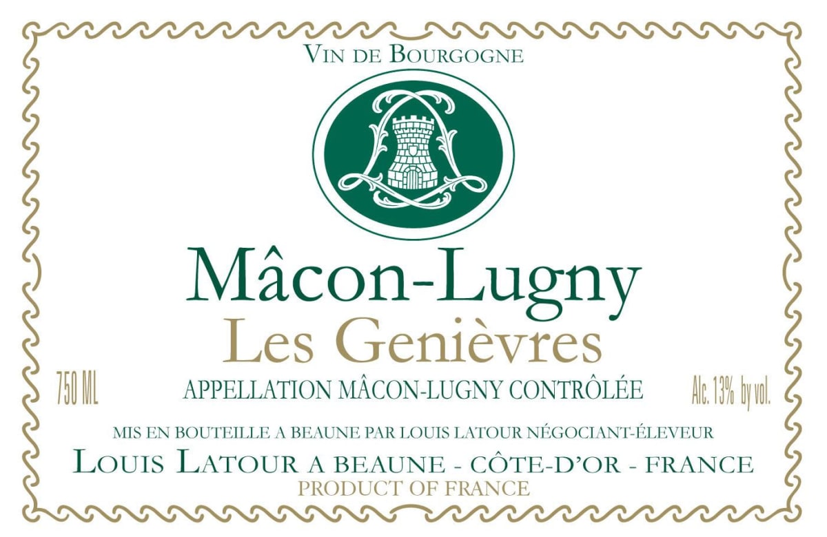 Louis Latour Macon-Lugny Les Genievres 2013 Front Label
