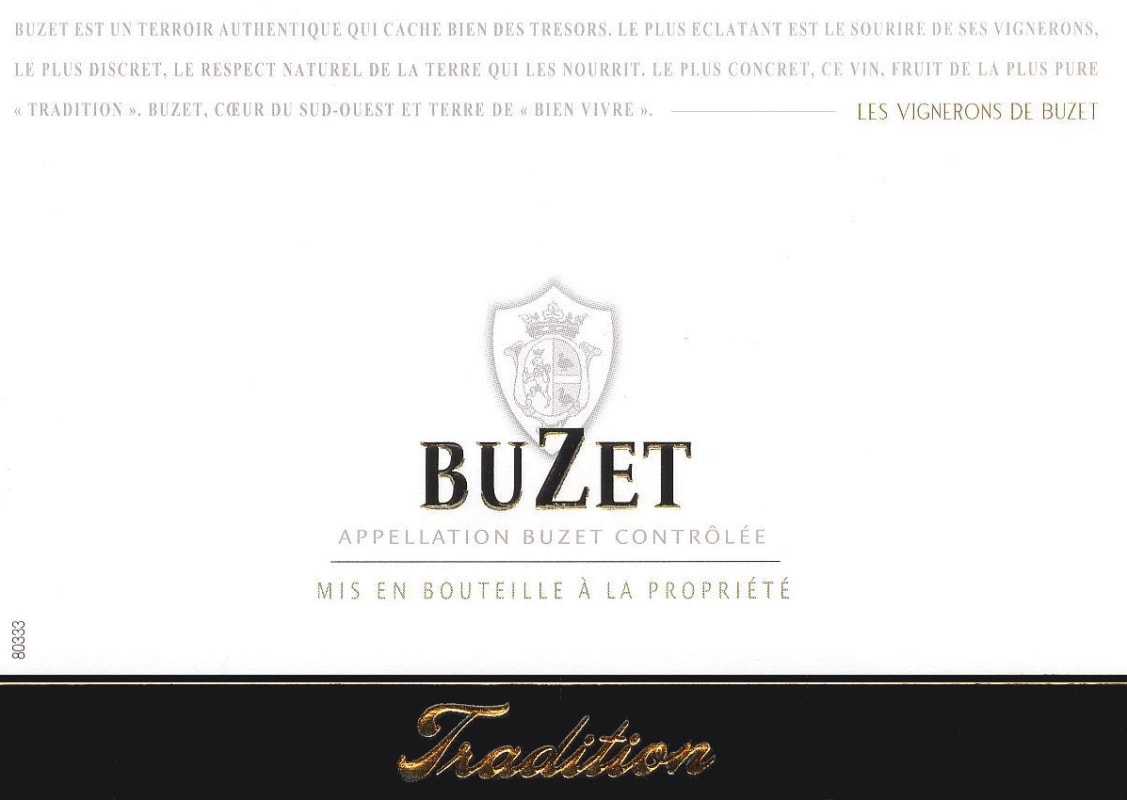 Buzet Cuvee Tradition 2013 Front Label