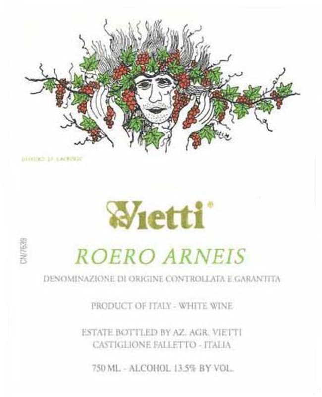 Vietti Roero Arneis 2013 Front Label