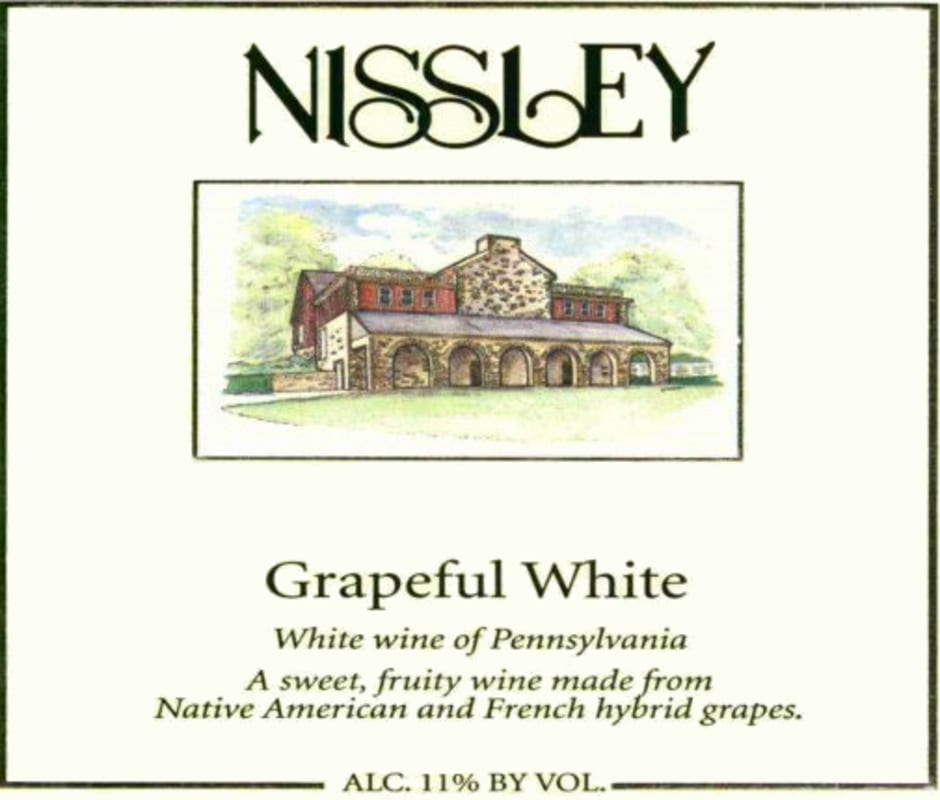 Nissley Vineyards & Winery Estate Grapeful White 2009 Front Label