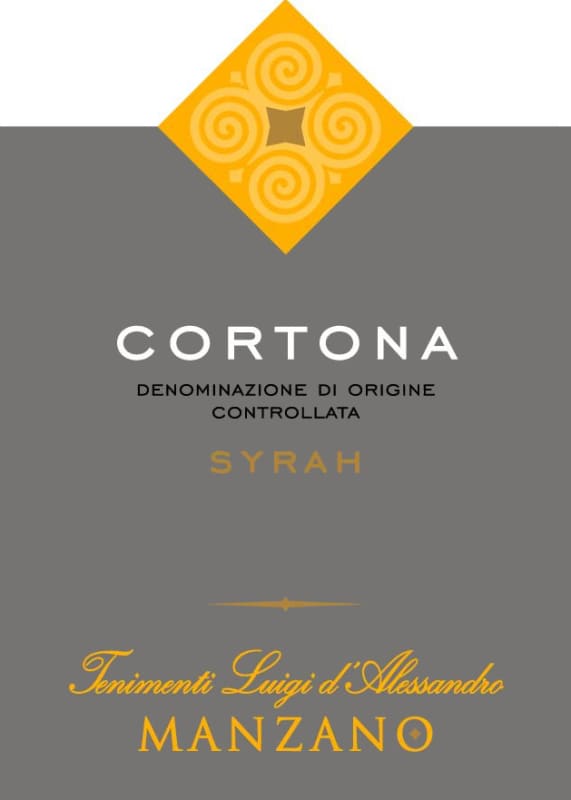 Tenimenti Luigi d'Alessandro Cortona Manzano Syrah 2013 Front Label