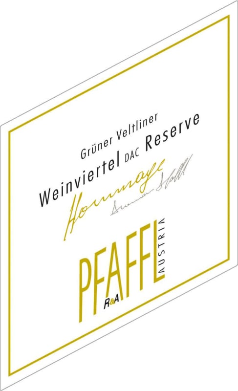 Pfaffl Weinviertel Hundsleiten Reserve Gruner Veltliner 2013 Front Label