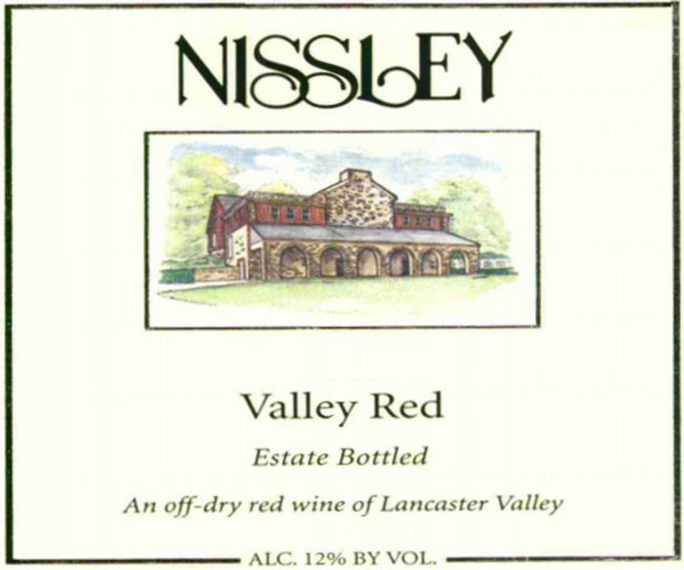 Nissley Vineyards & Winery Estate Valley Red 2015 Front Label