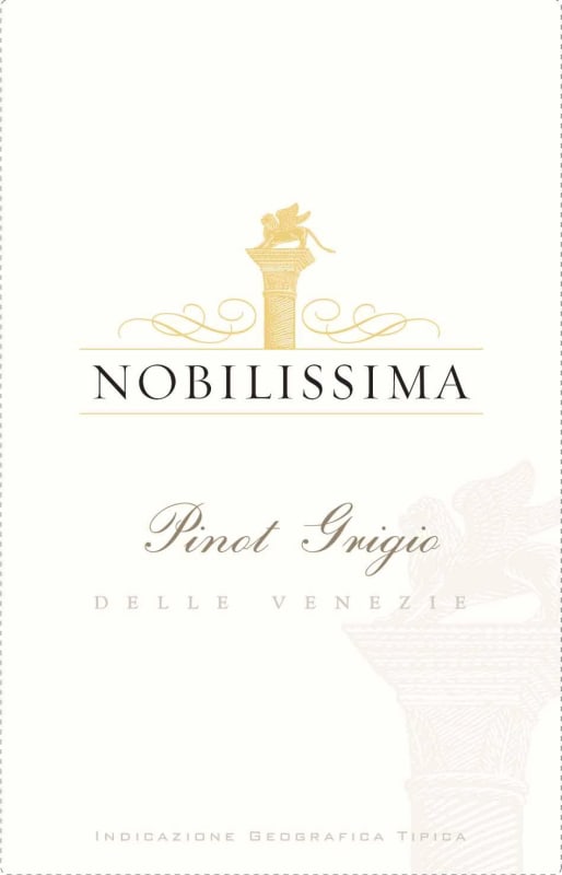 Nobilissima Wines Pinot Grigio 2014 Front Label