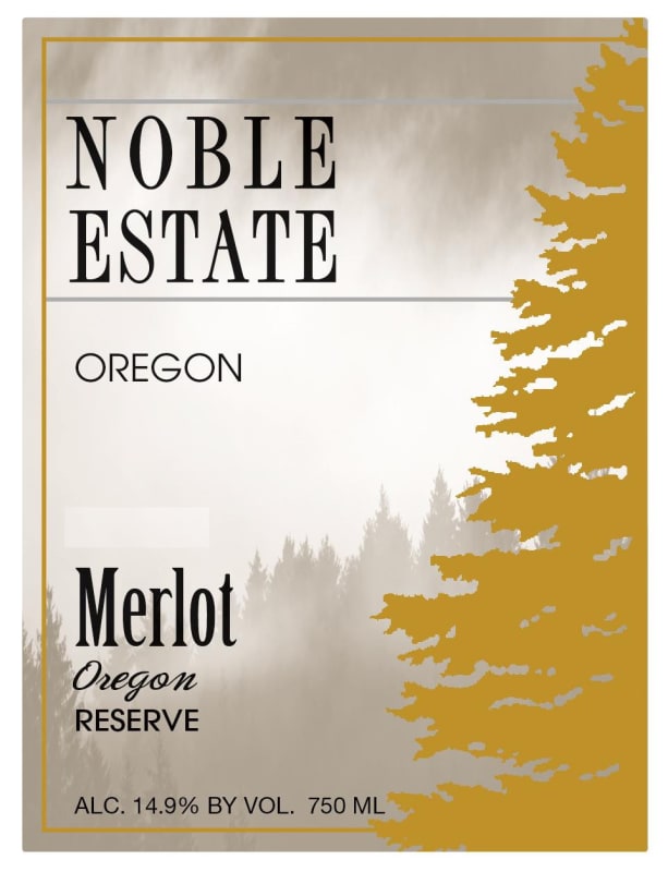 Noble Estates Merlot 2013 Front Label
