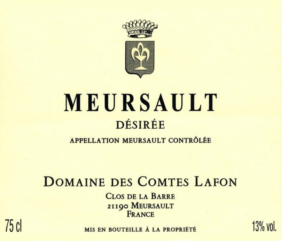 Domaine des Comtes Lafon Meursault Desiree 2013 Front Label