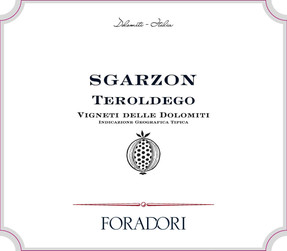 Foradori Sgarzon Teroldego 2013 Front Label