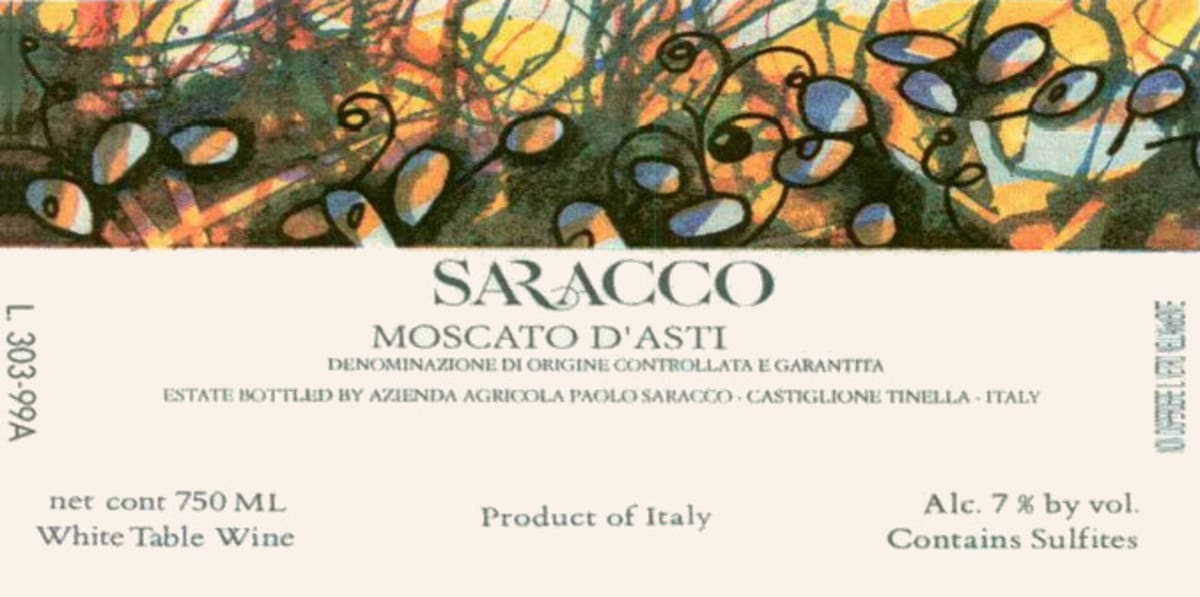 Saracco Moscato d'Asti 2013 Front Label