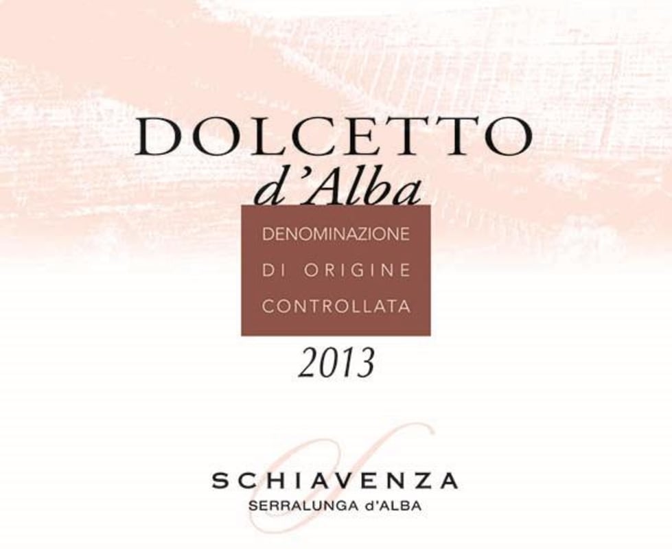 Schiavenza Dolcetto d'Alba Sori 2013 Front Label
